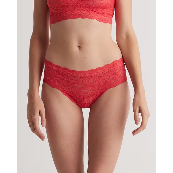 Quince Other - NWOT Quince Women Lace Thong‎ Underwear 3-Pack Black Pink Red Size Small